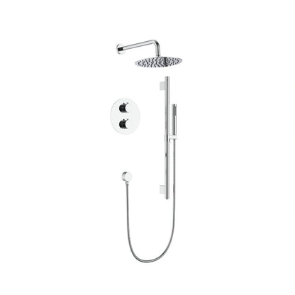 Aquaflo Rund 2-Way Thermostatic Shower Set