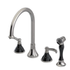 Rubinet Widespread Kitchen Set with Hand Spray Polished Nickel