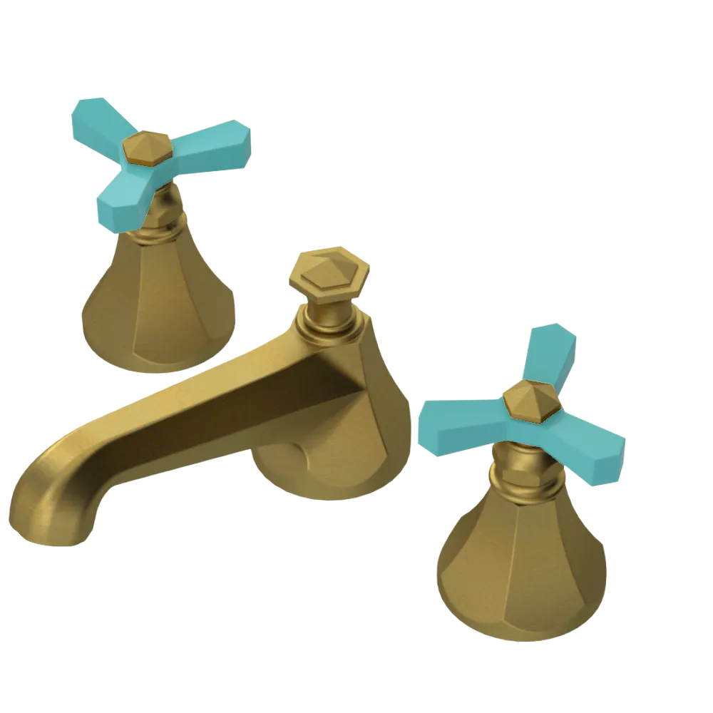 Rubinet Widespread Lav. Set. (less drain) Antique Brass Matt