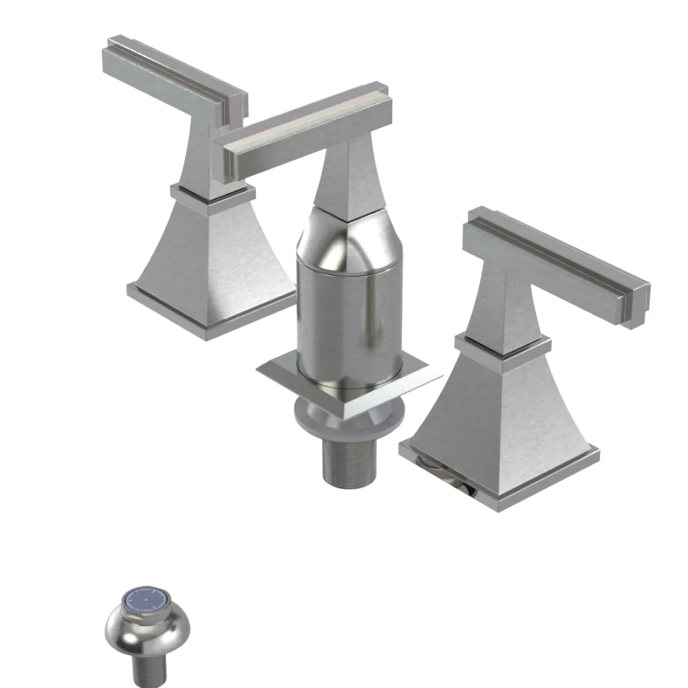 Rubinet Bidet Fitting with Spray, Diverter, and Vacum Breaker (Less Drain) Satin Nickel
