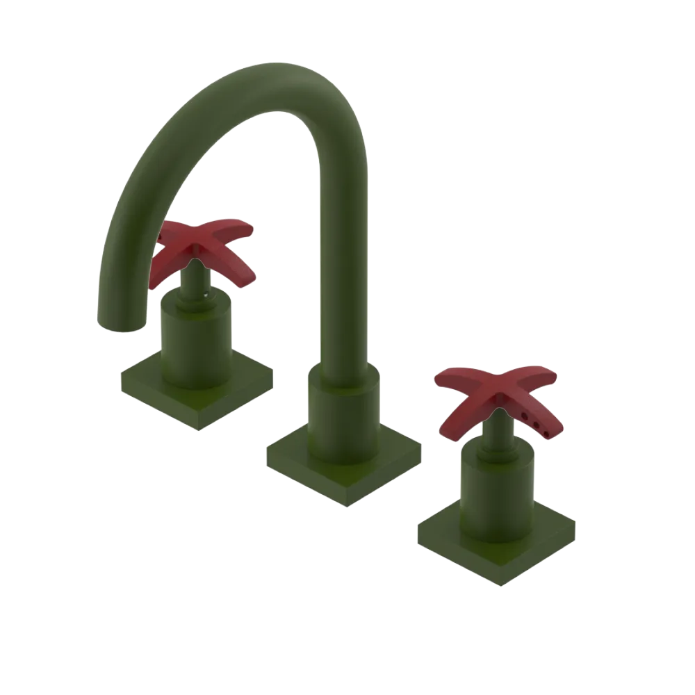 Rubinet Widespread Lav. Set. (less drain) Green Envy