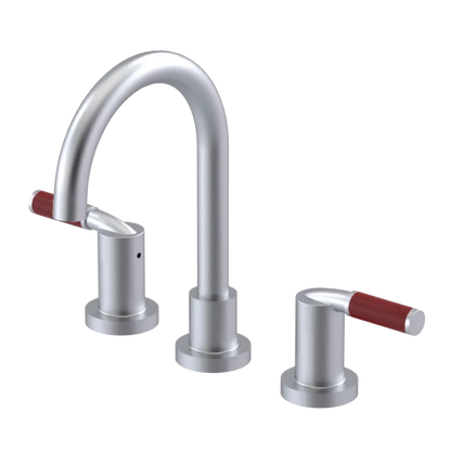 Rubinet Widespread Lav set (less drain) Satin Chrome