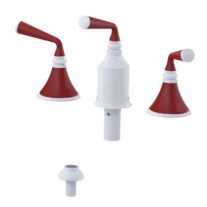 Rubinet Bidet Fitting with Spray, Diverter, and Vacum Breaker (Less Drain) White