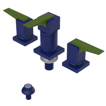 Rubinet Bidet Fitting with Spray, Diverter, and Vacuum Breaker (less drain) Midnight Blue