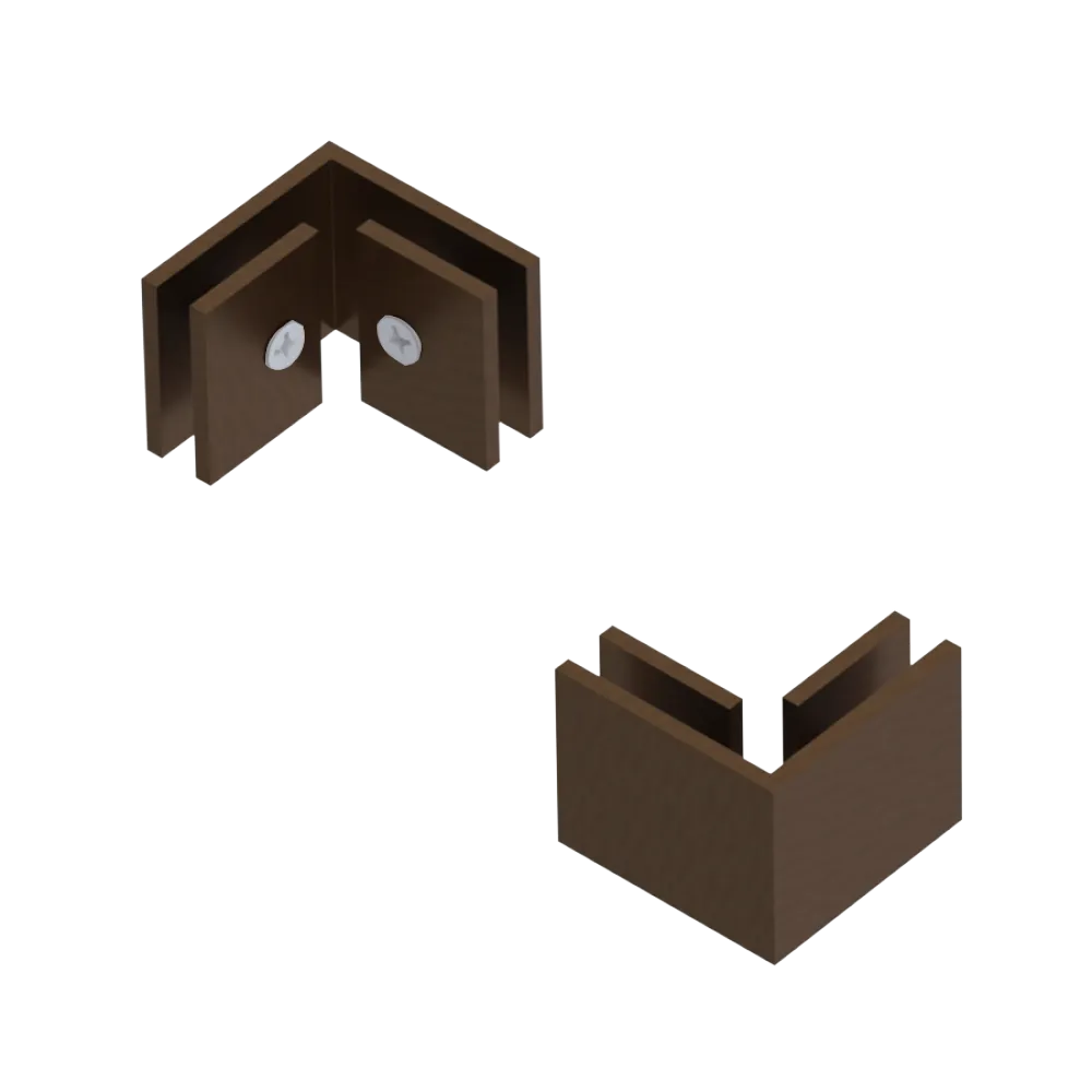 Rubinet 90 Glass to Glass Tuscan Brass