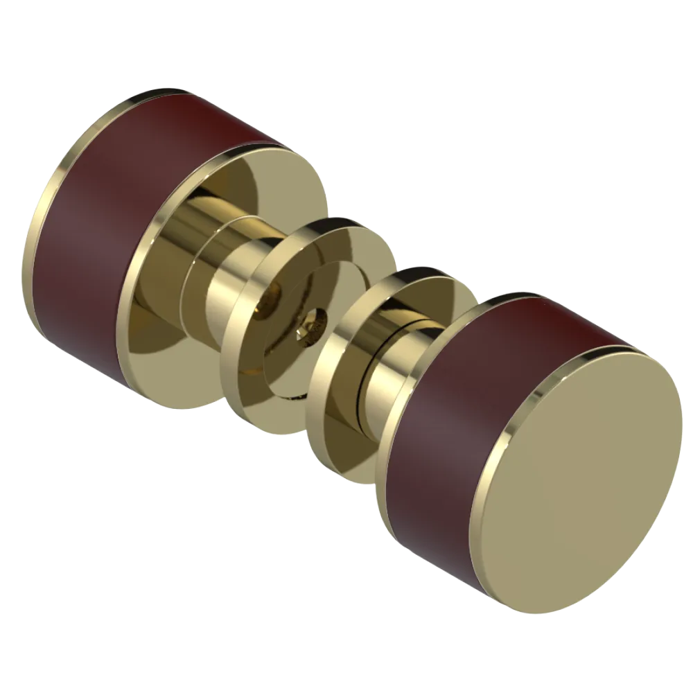 Rubinet Shower Door Knob (set) Natural Brass