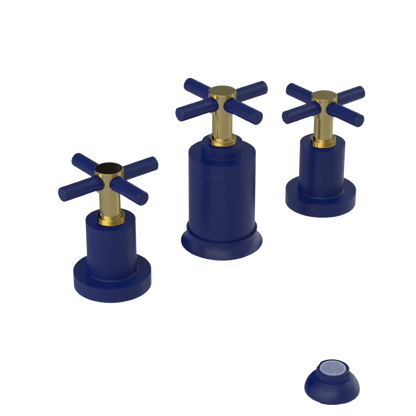 Rubinet Bidet Fitting with Spray, Diverter, and Vacuum Breaker (less drain) Midnight Blue