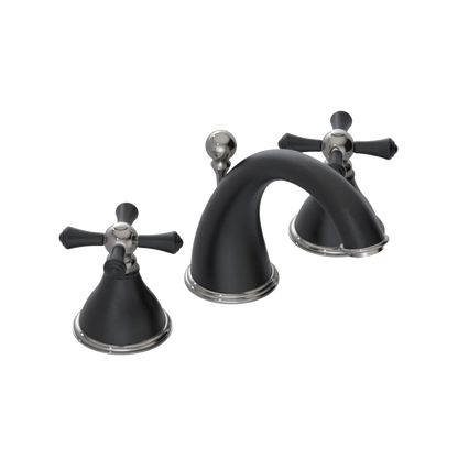 Rubinet Widespread Lav. Set. (less drain) Matt Black