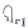 Rubinet Widespread Kitchen Set with Hand Spray Satin Nickel