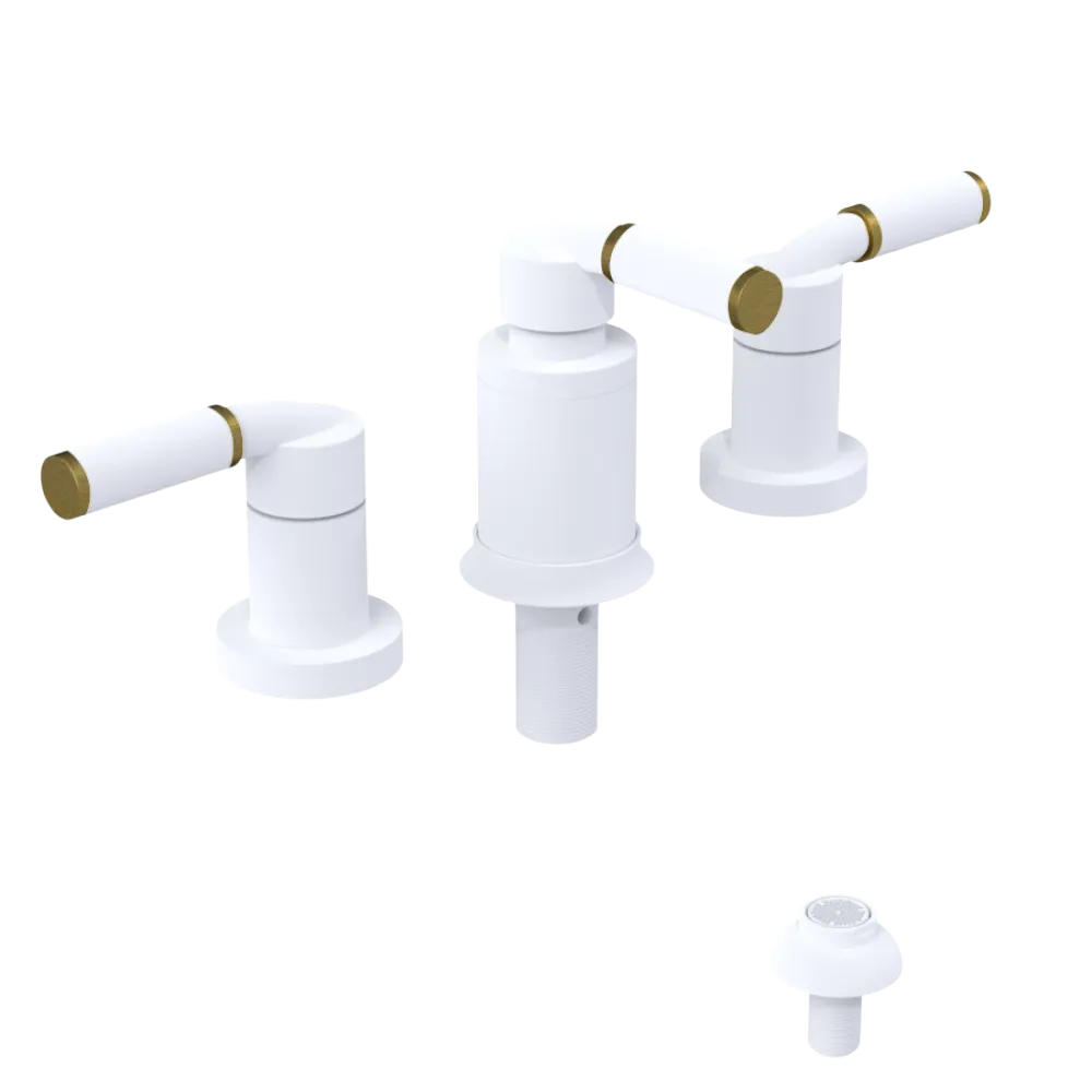 Rubinet Bidet Fitting with Spray, Diverter, and Vacuum Breaker (less drain) Matt White