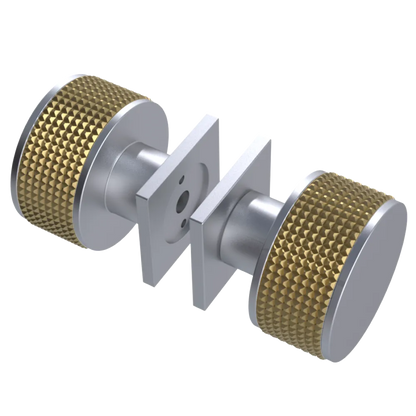 Rubinet Shower Door Knob (set) Satin Chrome