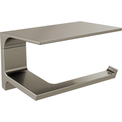 Pivotal Tissue Holder With Shelf - Stainless Steel