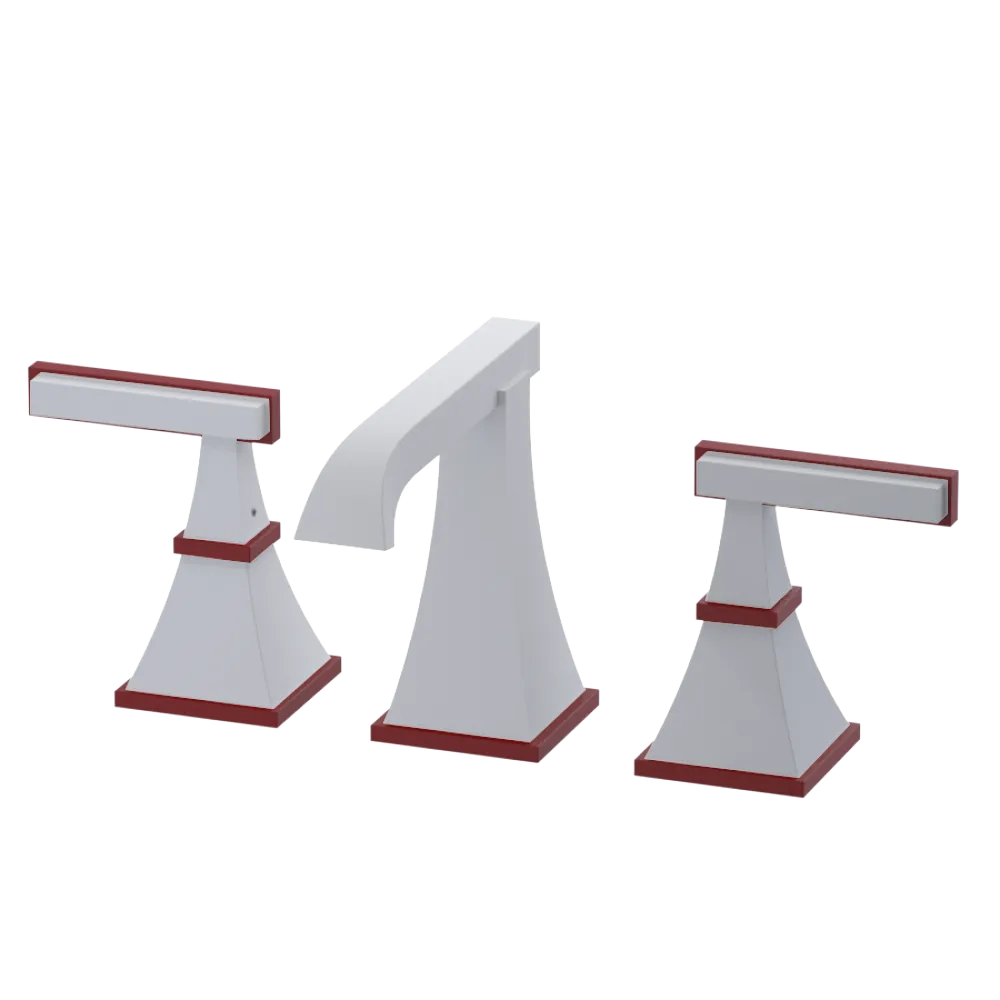 Rubinet Widespread Lav. Set. (less drain) Matt White