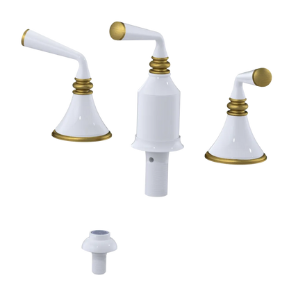 Rubinet Bidet Fitting with Spray, Diverter, and Vacum Breaker (Less Drain) White