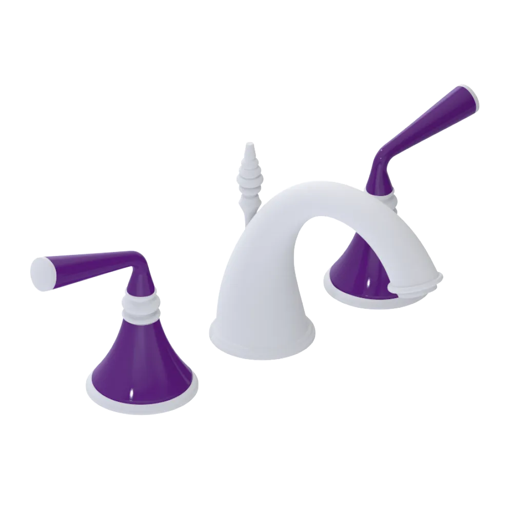 Rubinet Widespread Lav. Set. (less drain) Matt White