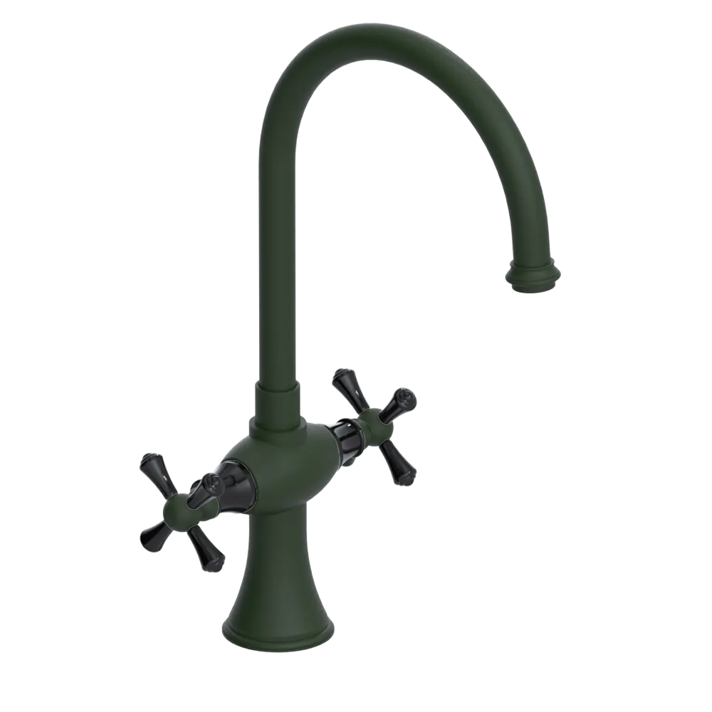 Rubinet Two Handle Single Hole Kitchen Set Green Envy