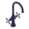 Rubinet Single Hole Dual Handle Lav. Set. (less drain) Midnight Blue