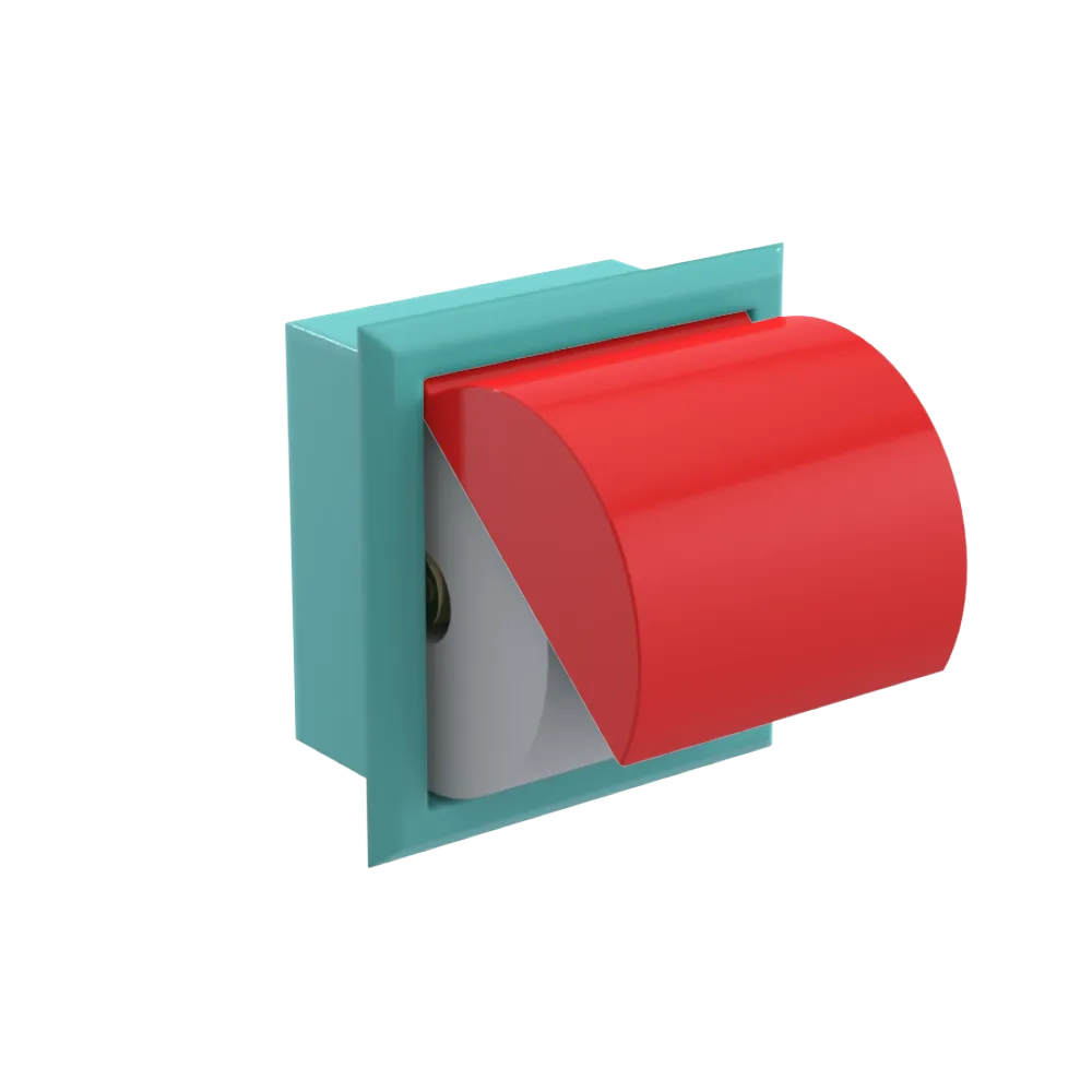 Rubinet RECESSED TOILET PAPER HOLDER Aqua