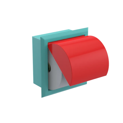 Rubinet RECESSED TOILET PAPER HOLDER Aqua