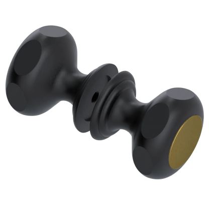 Rubinet Shower Door Knob (set) Matt Black