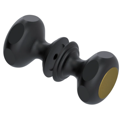 Rubinet Shower Door Knob (set) Matt Black