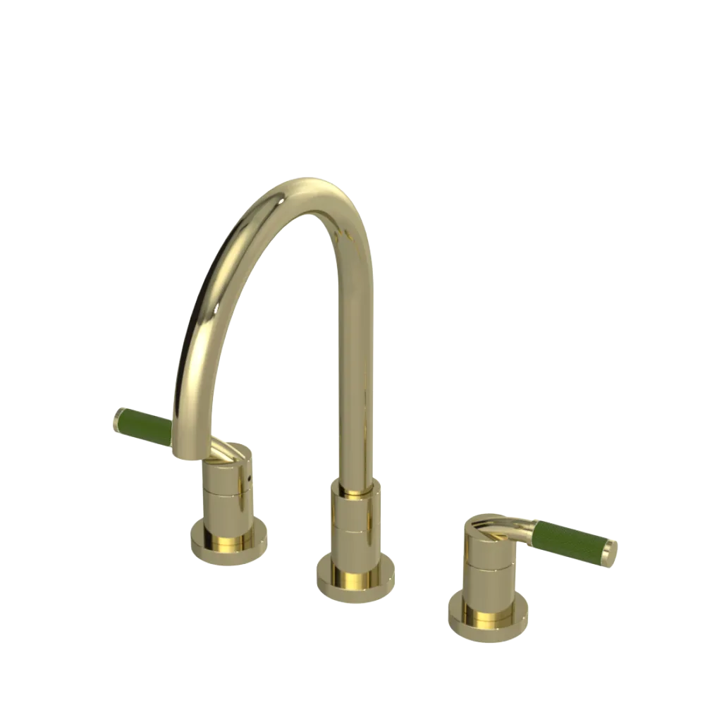 Rubinet Widespread Kitchen Set Gold