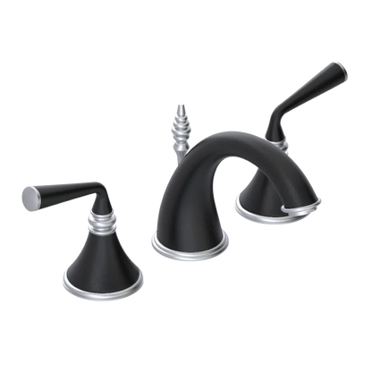 Rubinet Widespread Lav. Set. (less drain) Matt Black