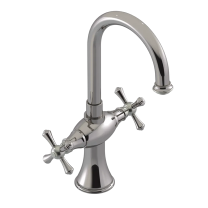 Rubinet Single Hole Dual Handle Lav. Set. (less drain) Polished Nickel