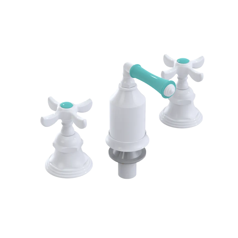 Rubinet Bidet Fitting with Spray, Diverter, and Vacum Breaker (Less Drain) White