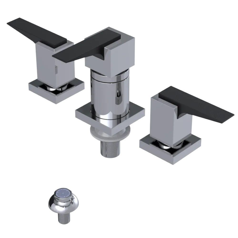 Rubinet Bidet Fitting with Spray, Diverter, and Vacuum Breaker (less drain) Chrome