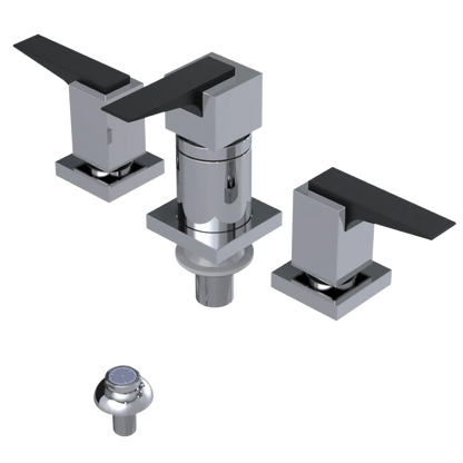 Rubinet Bidet Fitting with Spray, Diverter, and Vacuum Breaker (less drain) Chrome