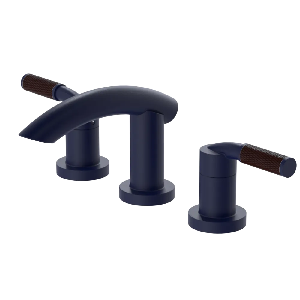 Rubinet Widespread Lav. Set. (less drain) Midnight Blue