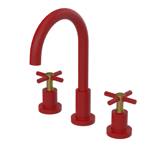 Rubinet Widespread Kitchen Set with LaSalle Spout Maroon
