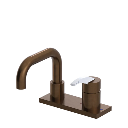 Rubinet 4" Centre Single Control Lav. Set. with Genesis spout (less drain) Tuscan Brass