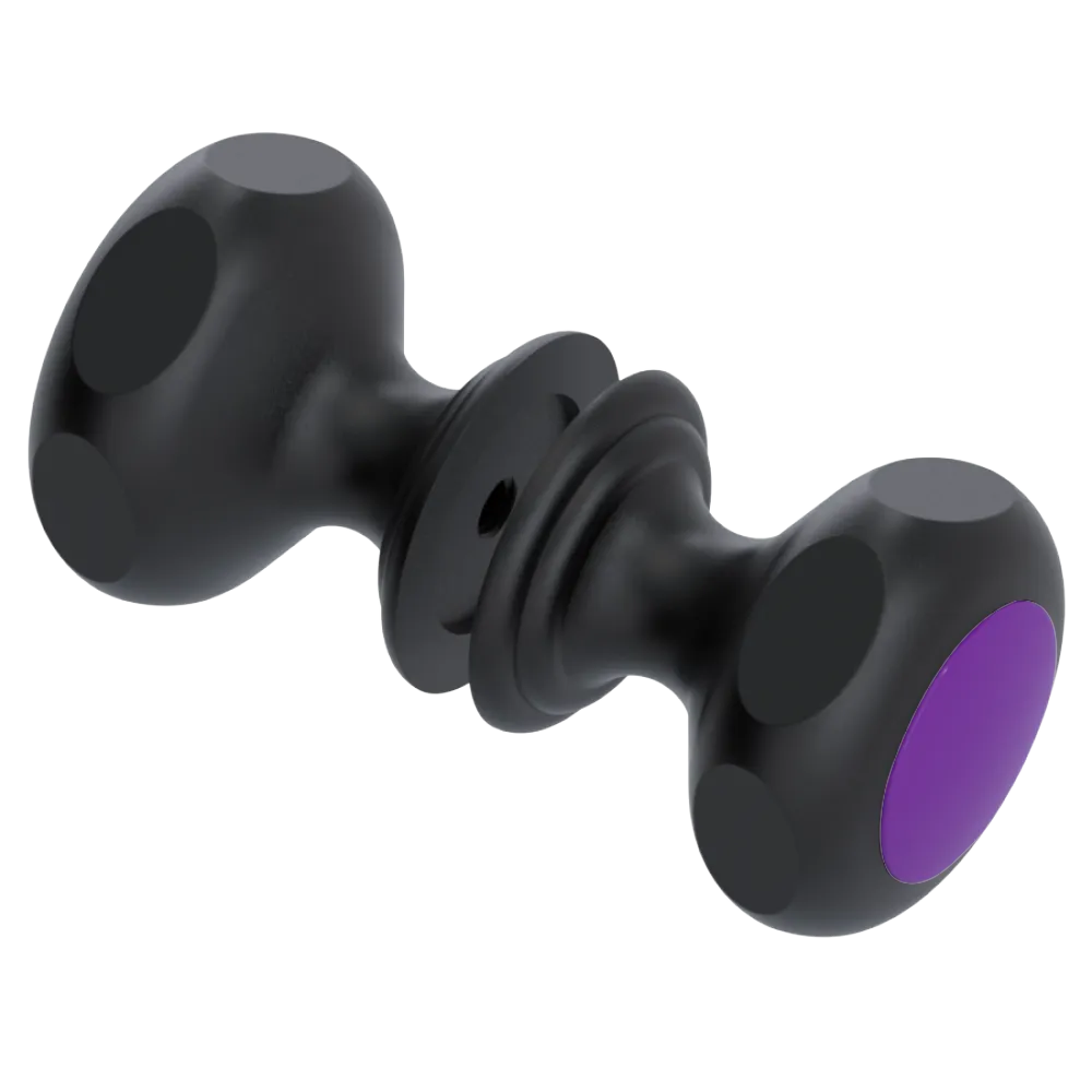 Rubinet Shower Door Knob (set) Matt Black