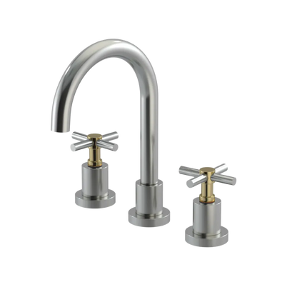 Rubinet Widespread Lav. Set. (less drain) Satin Nickel