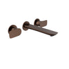 Baril Two handles wall-mounted lavatory faucet, drain not included
