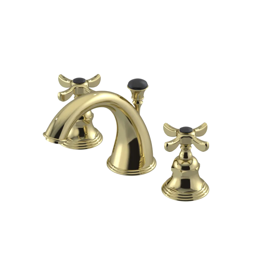 Rubinet Widespread Lav. Set. (less drain) Gold