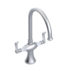 Rubinet Two Handle Single Hole Kitchen Set Satin Chrome