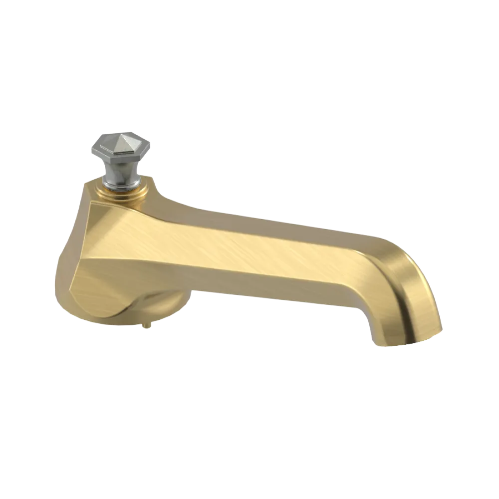 Rubinet Tub Filler Spout Deck Mount Satin Brass