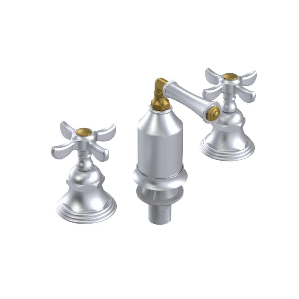 Rubinet Bidet Fitting with Spray, Diverter, and Vacum Breaker (Less Drain) Satin Chrome
