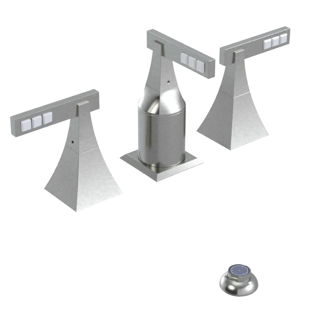 Rubinet Bidet Fitting with Spray, Diverter, and Vacum Breaker (Less Drain) Satin Nickel