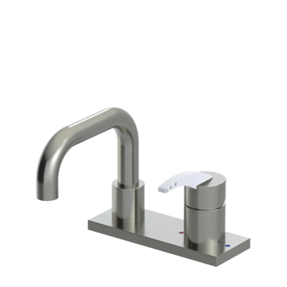Rubinet 4" Centre Single Control Lav. Set. with Genesis spout (less drain) Satin Nickel