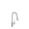 Baril Single-hole bar / prep kitchen faucet with 2-function pull-down spray