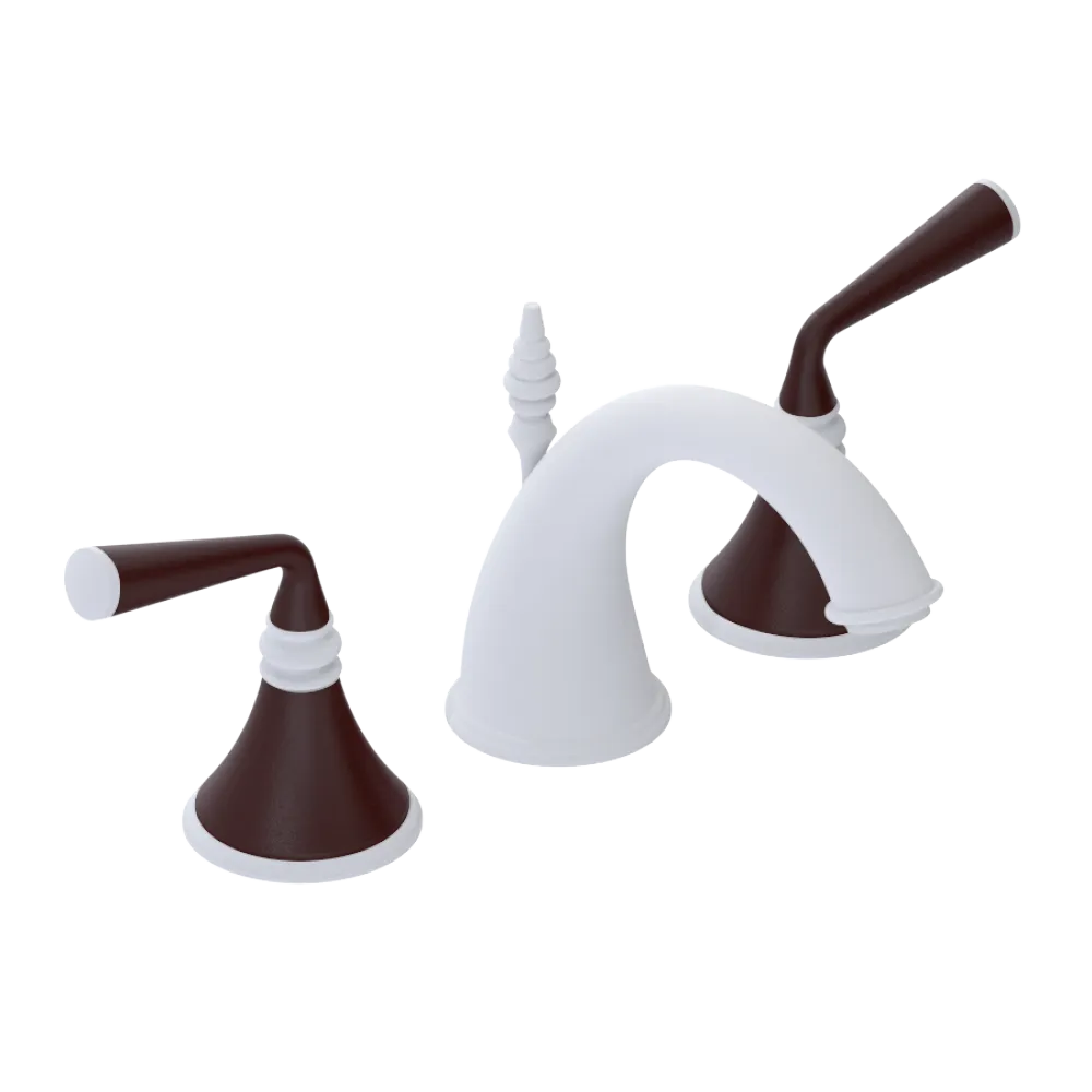 Rubinet Widespread Lav. Set. (less drain) Matt White