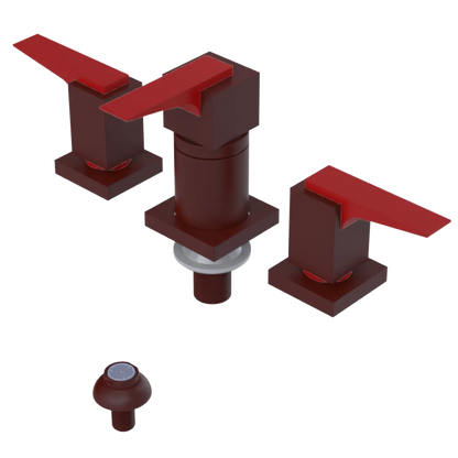 Rubinet Bidet Fitting with Spray, Diverter, and Vacuum Breaker (less drain) Bordeaux