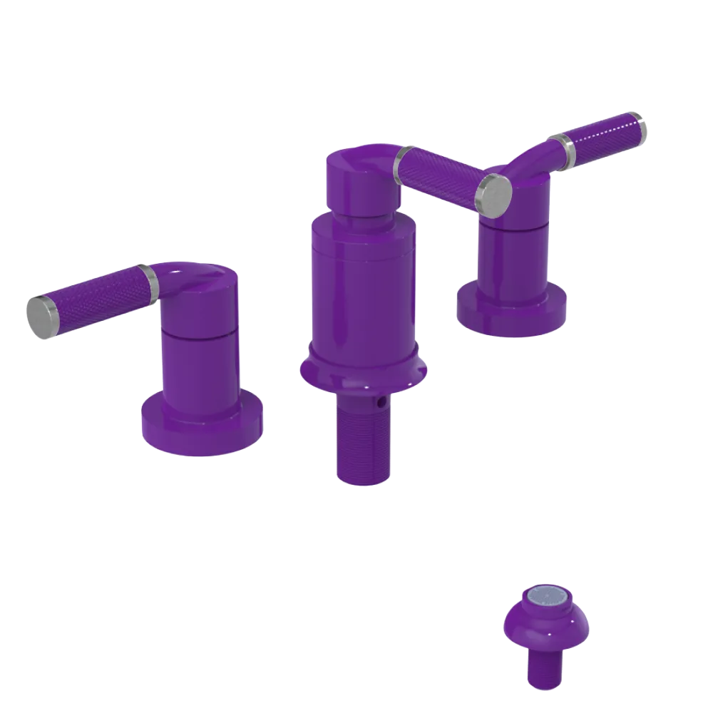 Rubinet Bidet Fitting with Spray, Diverter, and Vacum Breaker (Less Drain) Purple Haze