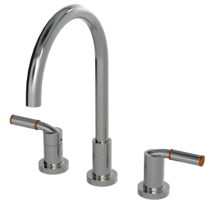 Rubinet Widespread Kitchen Set Satin Nickel