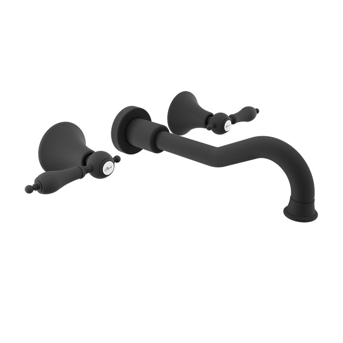 Baril Two handles wall-mounted lavatory faucet, drain not included