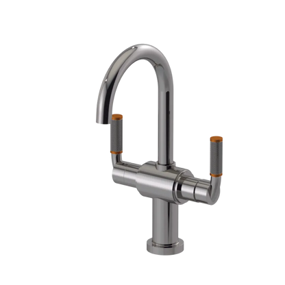 Rubinet Single Hole Dual Handle Lav. Set. (less drain) Polished Nickel